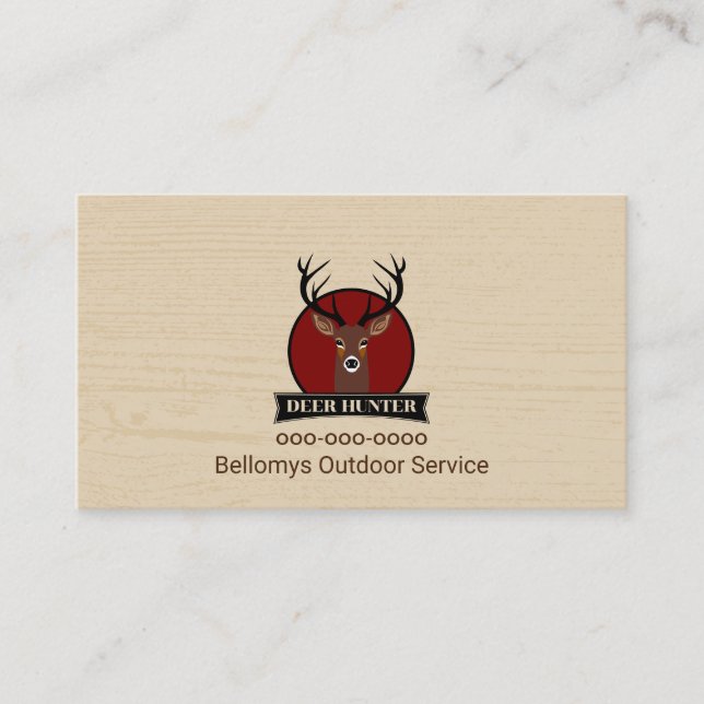Carte de visite du service extérieur de Deer Head (Devant)