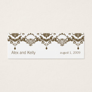 Carte de visite du site web Brown Baroque Mariage