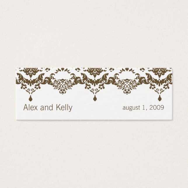 Carte de visite du site web Brown Baroque Mariage  (Devant)