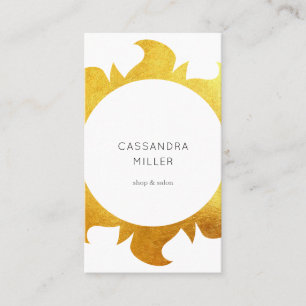 Carte de visite du soleil d'or de Faux