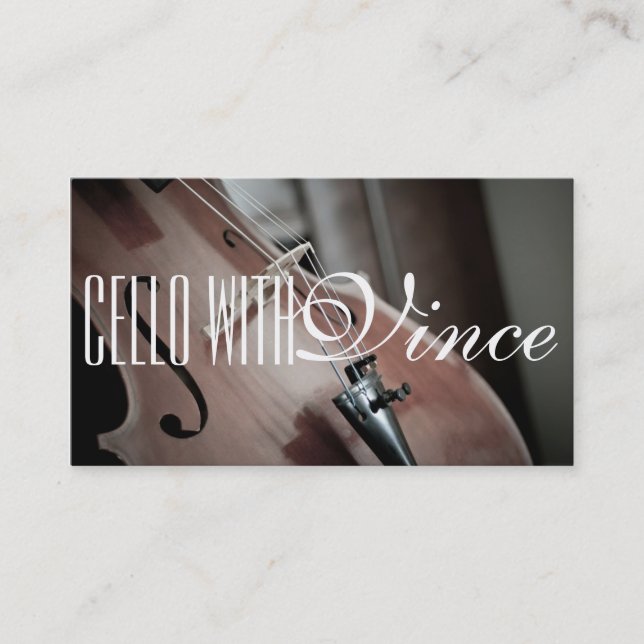 Carte de visite du studio de musique Cello Instruc (Devant)