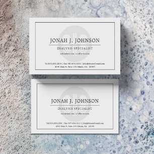 Carte de visite du symbole du rein de dialyse