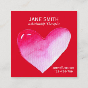 Carte de visite du thérapeute en relations cardiaq