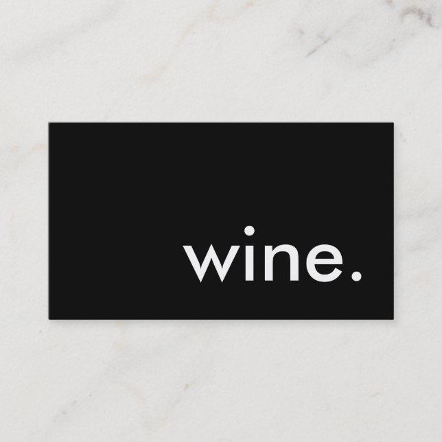 Carte De Visite du vin. (Devant)