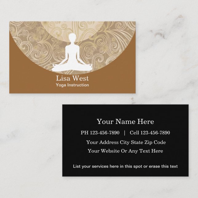 Carte de visite du yoga (Devant / Derrière)