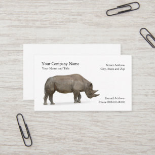 Carte de visite du zoologiste rhino