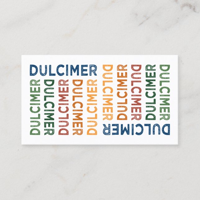 Carte De Visite Dulcimer mignon couleur (Devant)