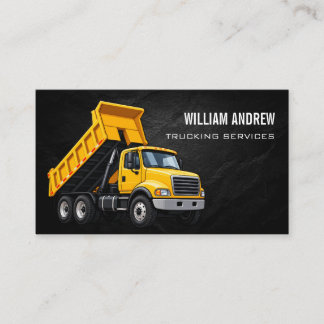 Carte De Visite Dump Truck Trucking Services Business Card