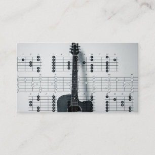 Carte de visite d'un musicien élégant avec note de