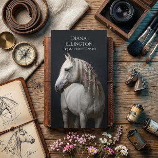 Carte de Visite d'un Photographe Équin de Chevaux 