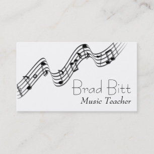 Carte de visite d'un professeur de musique moderne