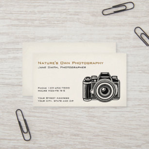 Carte de visite d'un studio de photographie