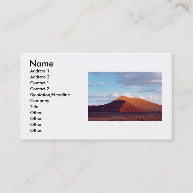 Carte de visite Dune (Devant)