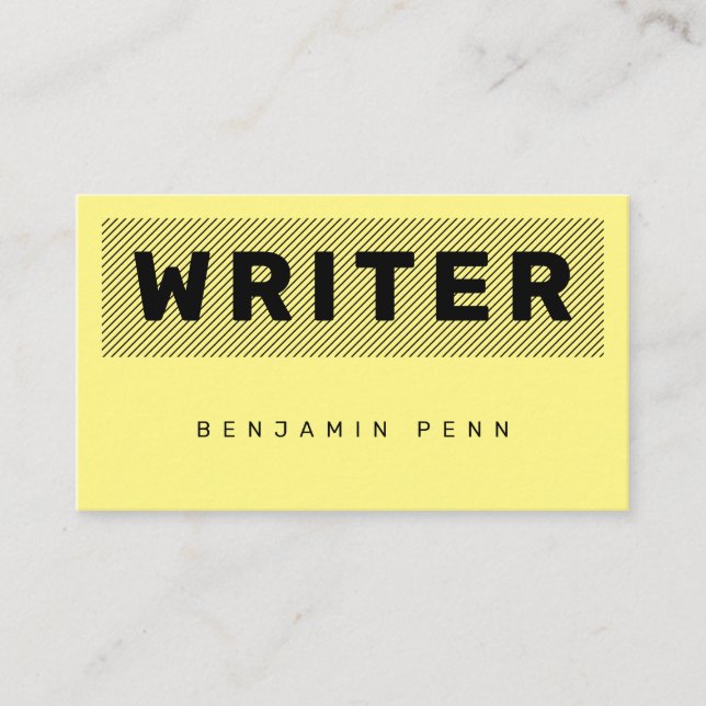 Carte De Visite Duo ton brutal noir jaune (Devant)