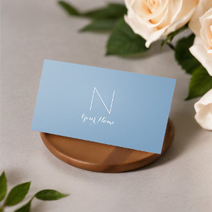 Carte De Visite Dusk Blue - Daring Sophisticated et Monogrammed