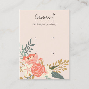 Carte De Visite Dusky Blush Ambrosia Floral 2 Stud Earring Display