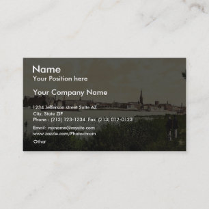 Carte De Visite Düsseldorf depuis le Rhin, le Rhin, l'Allemagne cl