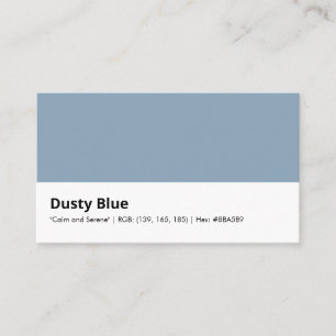 Carte De Visite Dusty Blue   "Calme et serein"