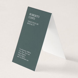 Carte De Visite Dusty Green Unique Plain Minimaliste