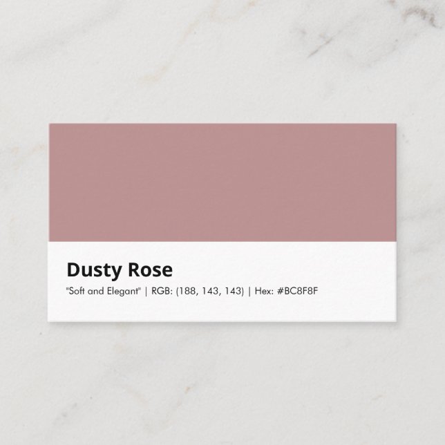 Carte De Visite Dusty Rose | "Doux et élégant" (Devant)