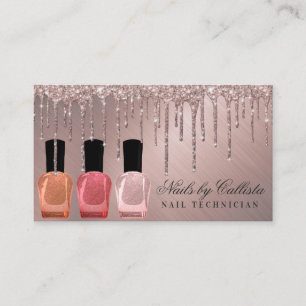 Carte De Visite Dusty Rose Gold Parties scintillant métallique Dri