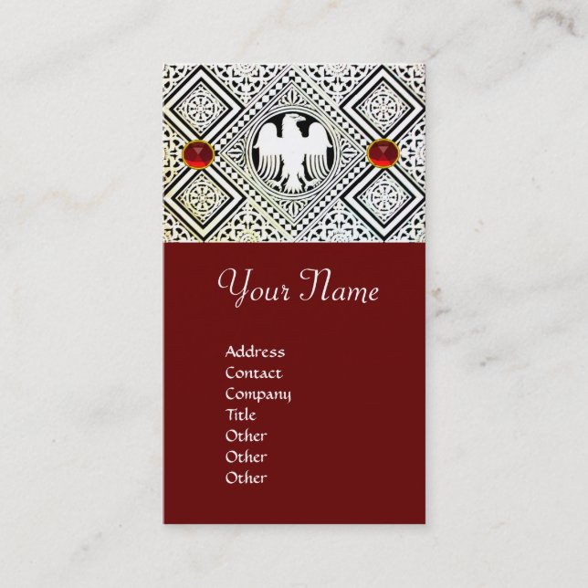 CARTE DE VISITE EAGLE, RUBY ROUGE (Devant)