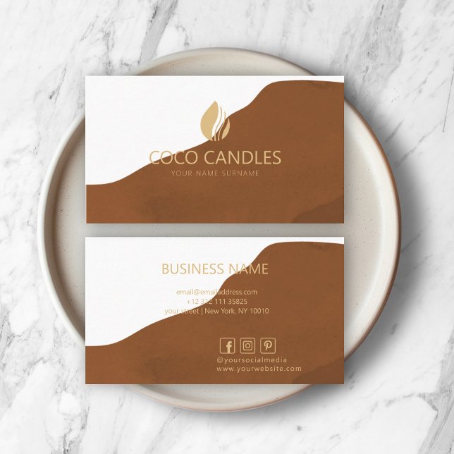 Carte de visite Earthy Boho (Créateur téléchargé)