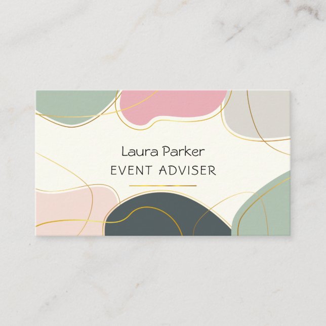 Carte De Visite Earthy Simple Modern Abstract Minimal  (Devant)