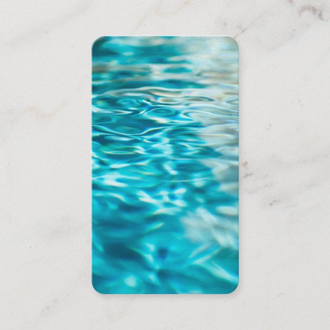 Carte De Visite Eau Abstraite Blue Green Turquoise Aqua Sea (Devant)