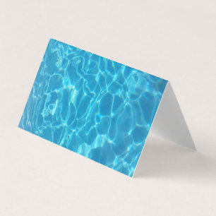 Carte De Visite Eau de piscine bleu ciel cristalline