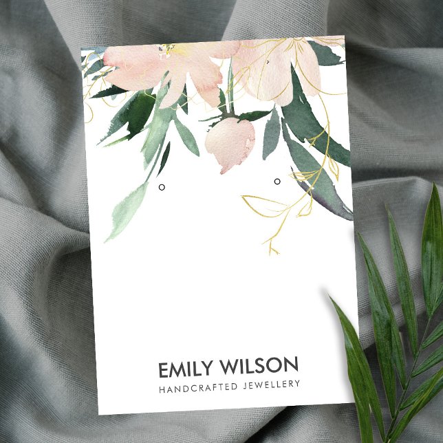 CARTE DE VISITE EAU FLORALE DOUCE BLUSH GOLD EARROR ÉCRAN (Créateur téléchargé)