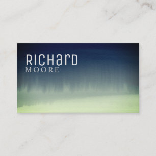 Carte De Visite eau marine bleu et torquoise laver abstrait