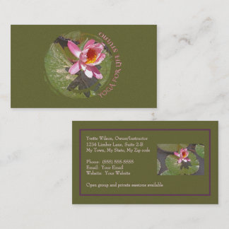 CARTE DE VISITE EAU ROSE LILY ET LILY PADS/PERSONNALISABLE