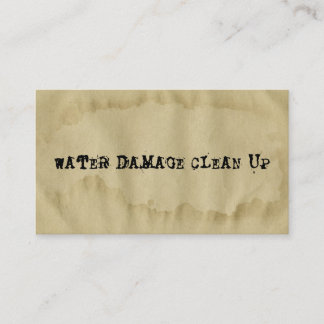 Carte De Visite Eau Vintage vierge Vieux Papier Eau d'inondation