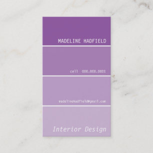 CARTE DE VISITE écaille de puce de peinture violet