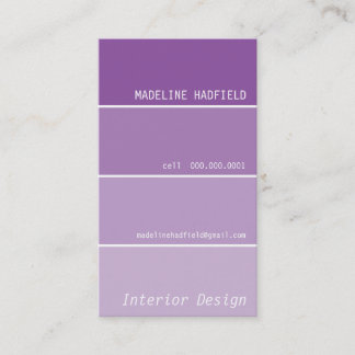 CARTE DE VISITE écaille de puce de peinture violet
