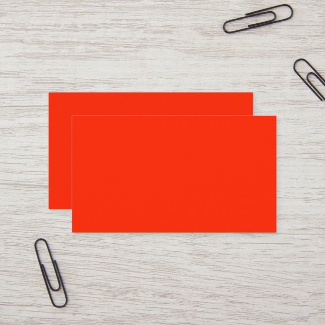 Carte de visite écarlate (Devant/Arrière en situation)