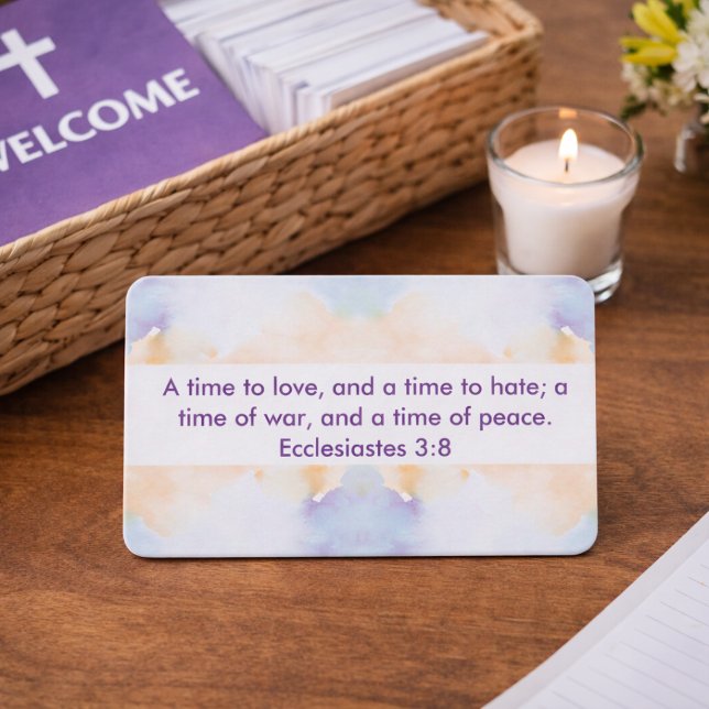 Carte De Visite Ecclésiaste 3:8 version KJV de la Bible abstrait (Créateur téléchargé)