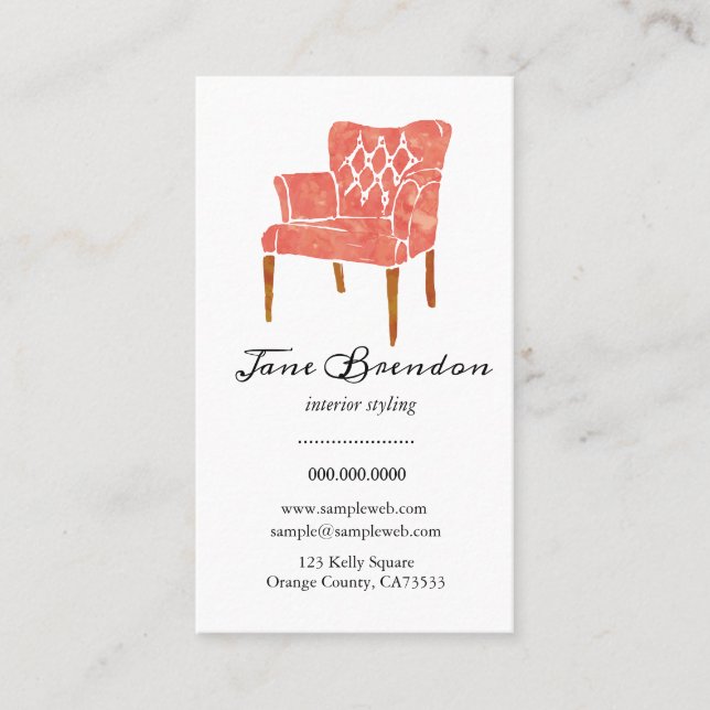 Carte De Visite Échafaudage français de design d'intérieur de (Devant)