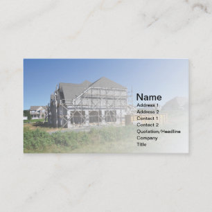 Carte De Visite échafaudage par une grande nouvelle maison en cons