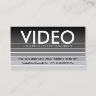 Carte De Visite échantillon gris VIDÉO