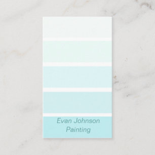 Carte De Visite Échantillons de peinture bleu clair
