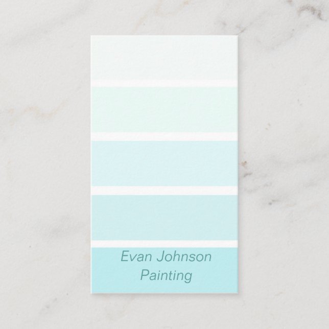 Carte De Visite Échantillons de peinture bleu clair (Devant)