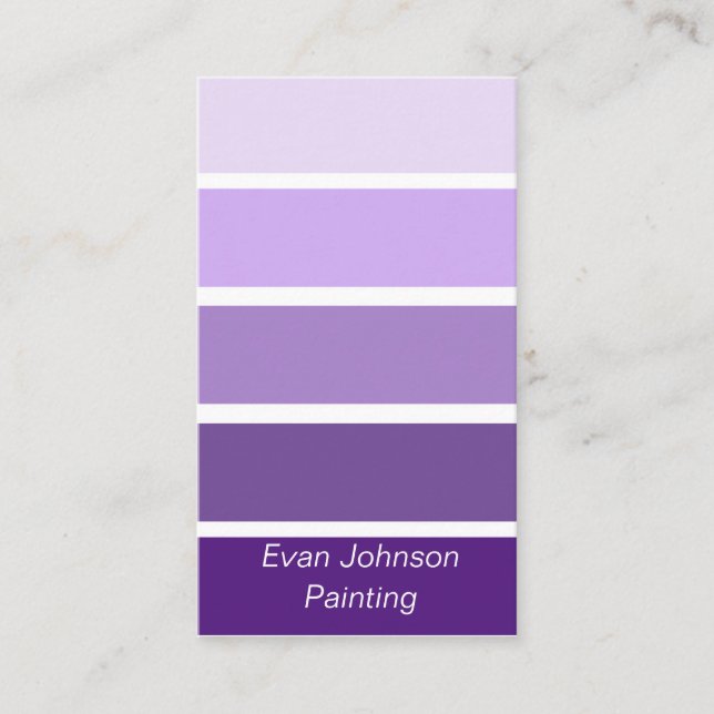 Carte De Visite Échantillons de peinture pourpre (Devant)
