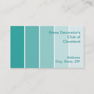 Carte De Visite Échantillons de peinture turquoise
