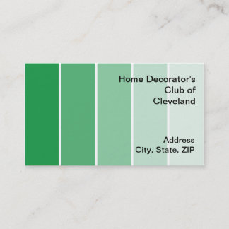 Carte De Visite Échantillons de peinture vert brillant