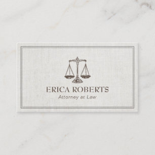 Carte De Visite Échelle d'antiquité de mandataire d'avocat de cru