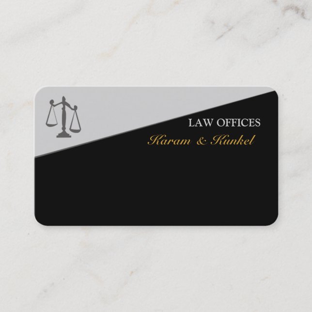 Carte De Visite Échelle moderne à moitié géométrique de justice de (Devant)