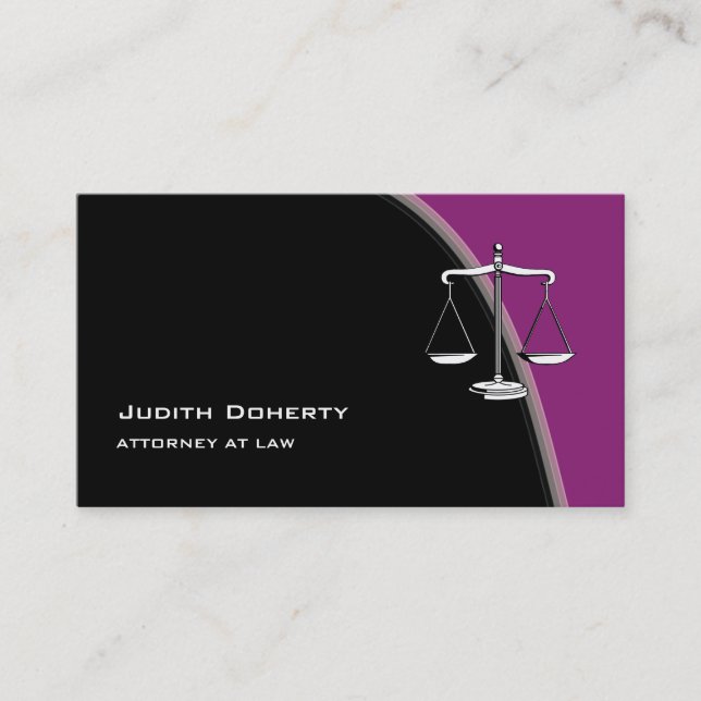 Carte De Visite Échelles d'avocat de la justice | (Devant)