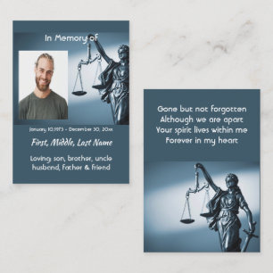 Carte De Visite Échelles de justice de la loi du souvenir mémorial